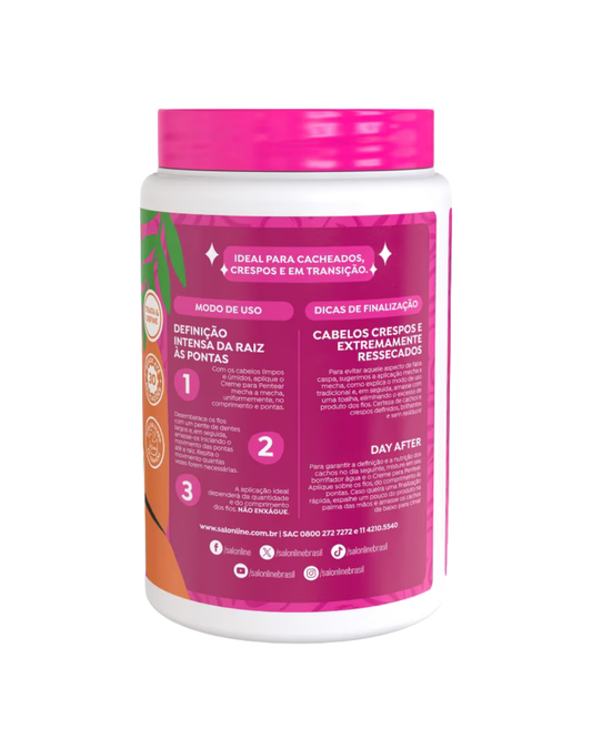 Crème Coiffante Définition Intense 1kg | Cheveux Ondulés, Bouclés, Frisés, Crépus | Salon Line